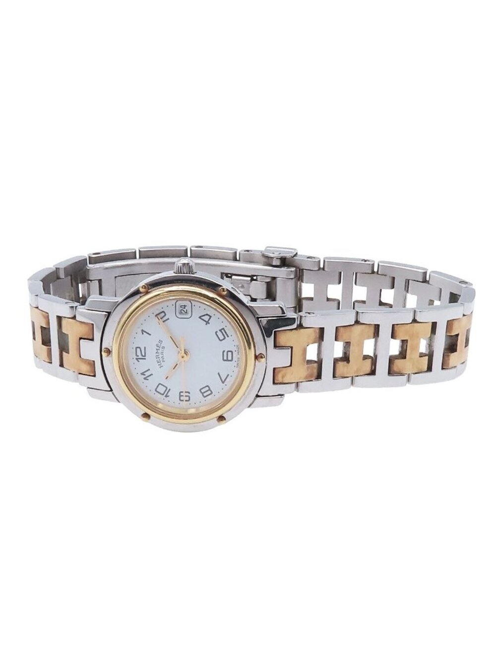 Hermes Clipper CL 4.220 White Stainless Steel Watch Quartz - Picture 2 of 9